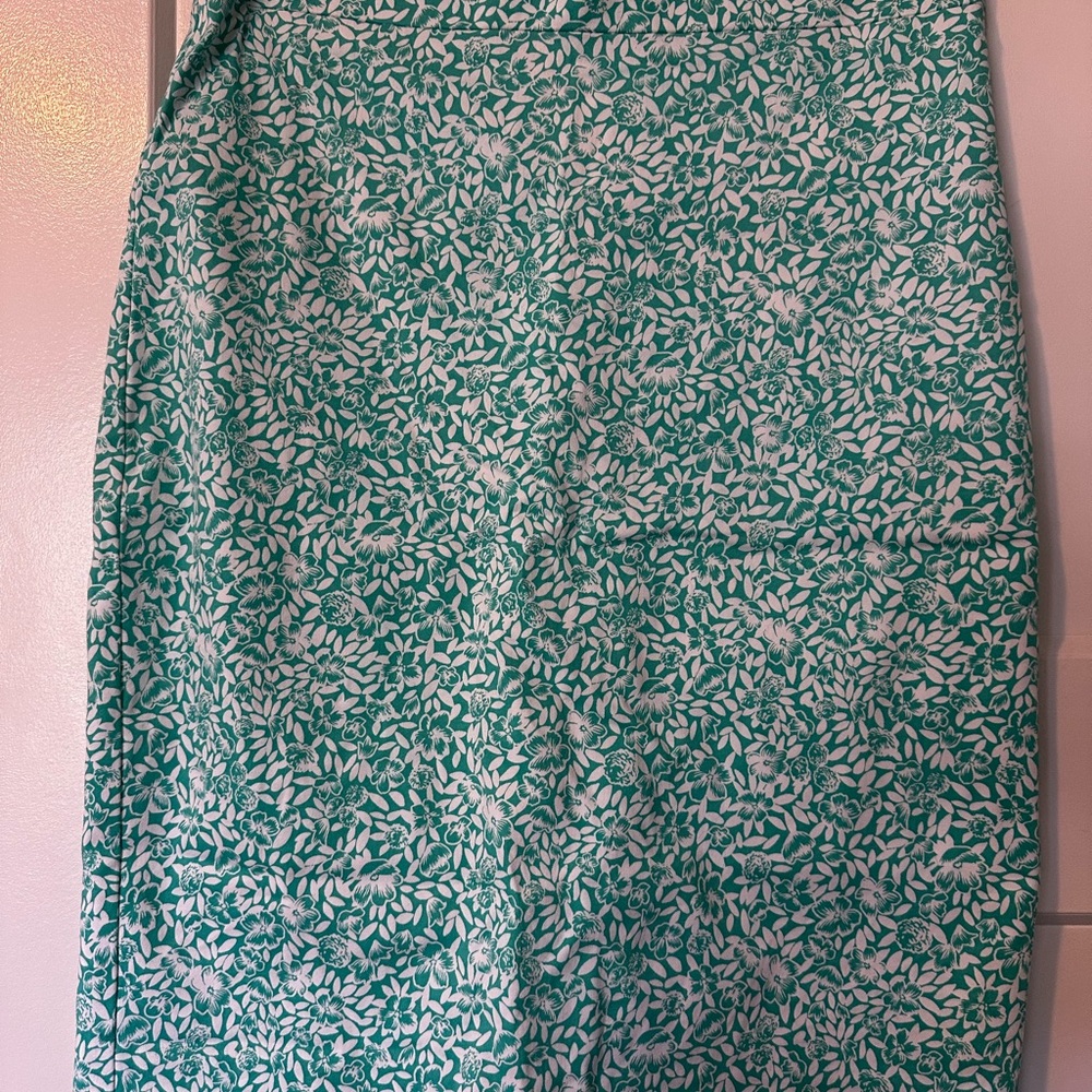 J Crew Floral Green Women's Pencil Skirt
